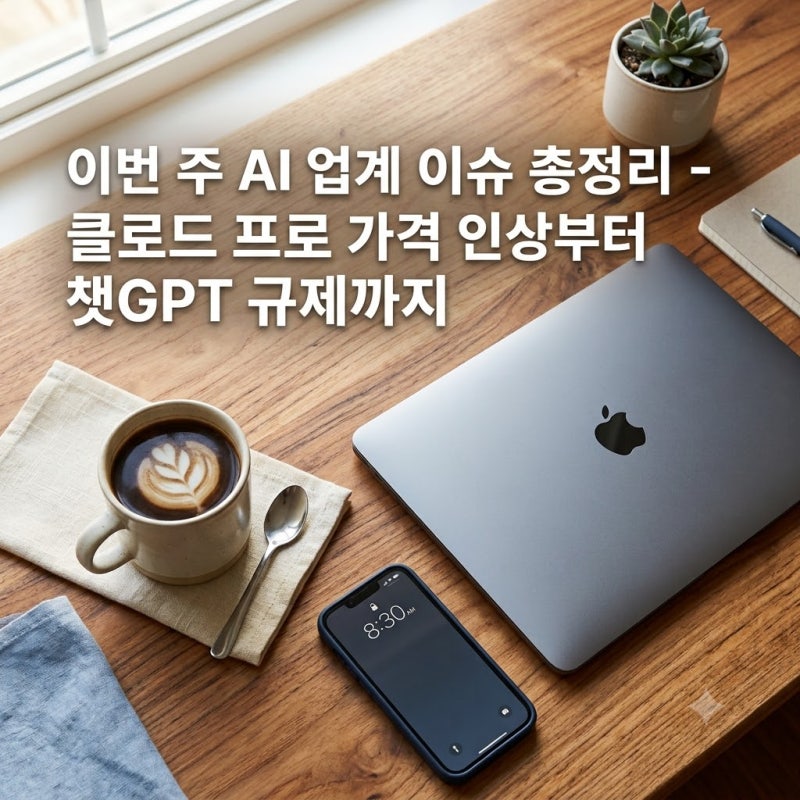 이번 주 AI 업계 이슈 총정리 - 클로드 프로 가격 인상부터 챗GPT 규제까지