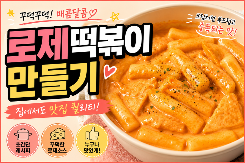 로제떡볶이 만들기, 집에서도 배달보다 맛있는 초간단 레시피