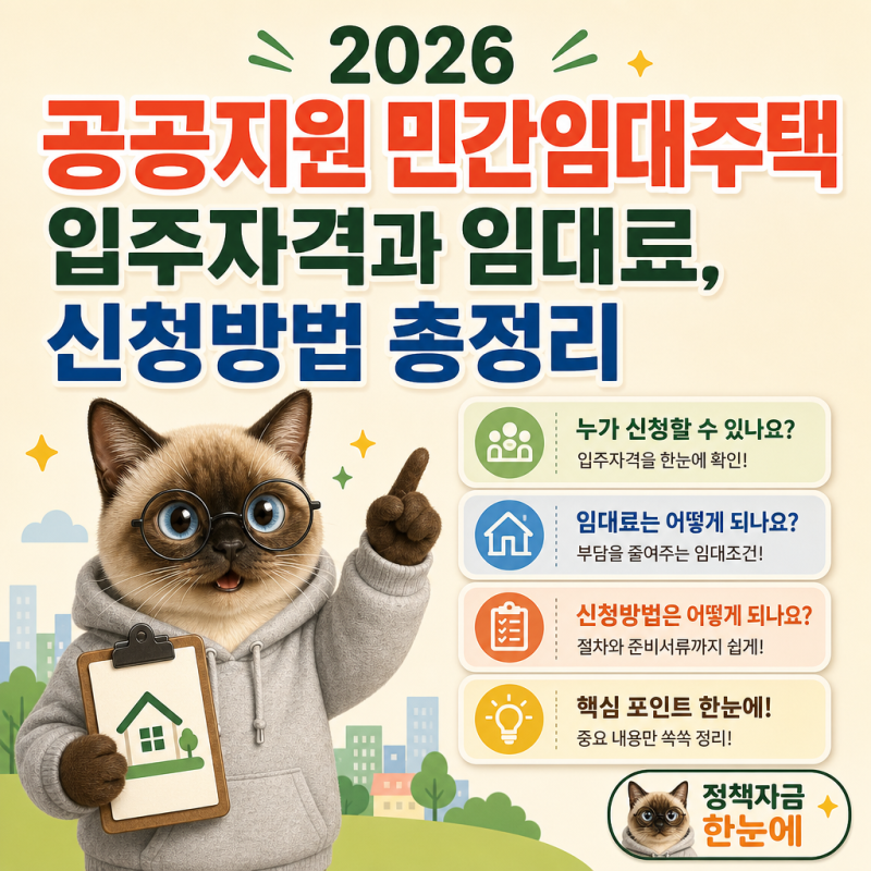 2026 공공지원 민간임대주택 입주자격과 임대료, 신청방법 총정리