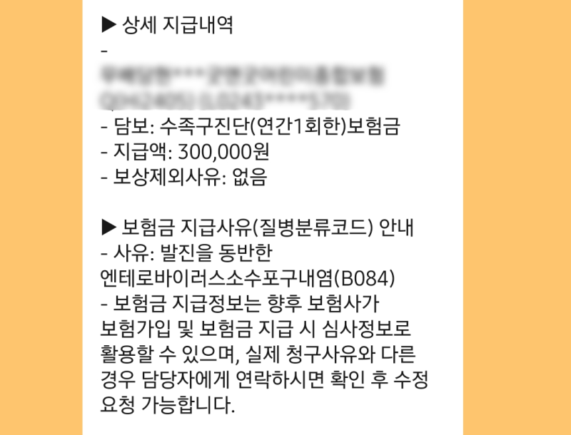 아이 수족구 진단비 30만원 받았어요｜수족구 보험 꼭 확인하세요