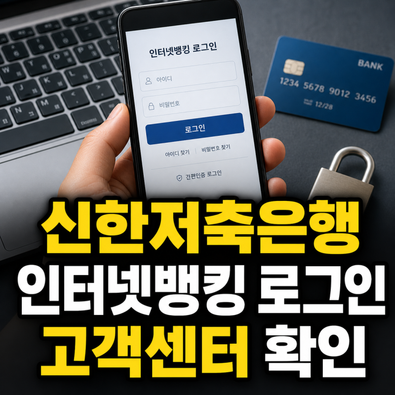신한저축은행 홈페이지 바로가기 인터넷뱅킹 로그인과 고객센터 전화번호