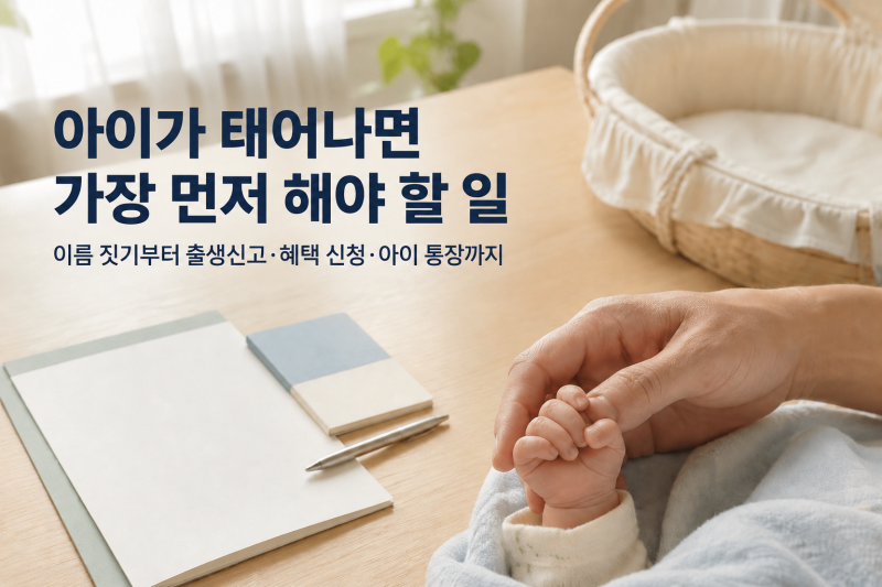 아이가 태어나면 해야 할 일 4가지｜출생신고부터 아산시 출산혜택·전기요금 할인