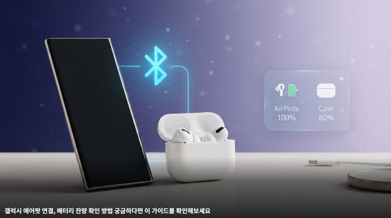 갤럭시 에어팟 연결, 배터리 잔량 확인 방법 궁금하다면 이 가이드를 확인해보세요
