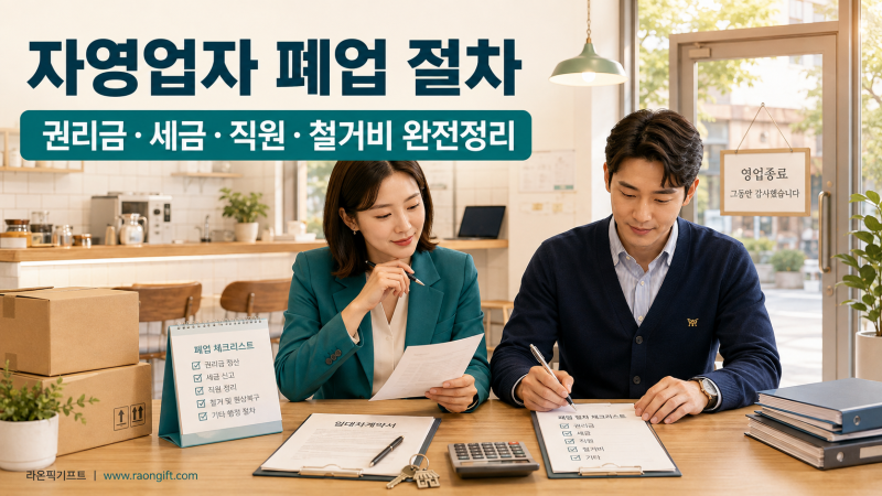 자영업자 폐업 절차 완전정리｜권리금·직원·세금·철거비 지원까지