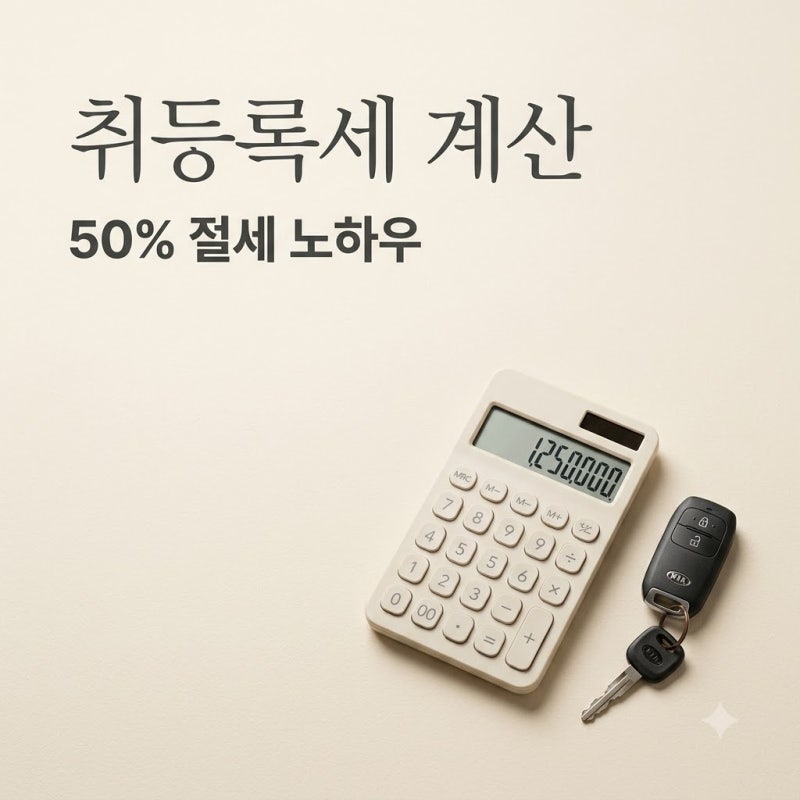 취등록세 셀프 계산법 및 자동차 부동산 세금 50% 아끼는 절세 팁
