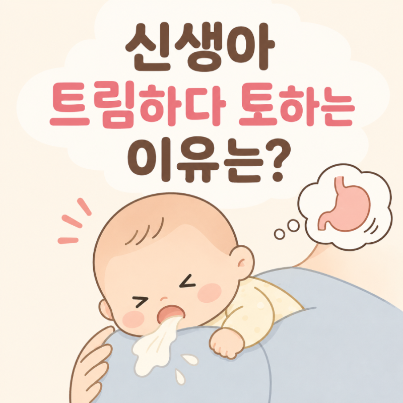 아기 신생아 트림하다 토하는 이유, 수유 후 분수토 괜찮을까?