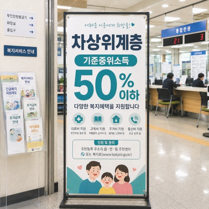 차상위계층 조건, 소득 얼마까지 가능할까? 혜택 정리
