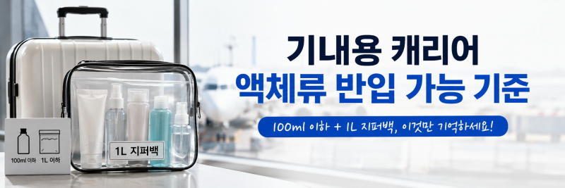 기내용 캐리어 액체류 반입 가능 기준, 100ml만 기억하세요