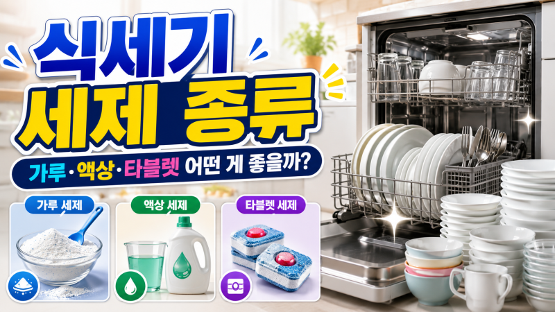 식기세척기 세제 종류 가루 액상 타블렛 식세기 세제 어떤 게 좋을지 총정리했습니다
