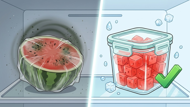 여름 제철 수박 보관법! 깍둑썰기 밀폐용기 세균 차단 완전 정복