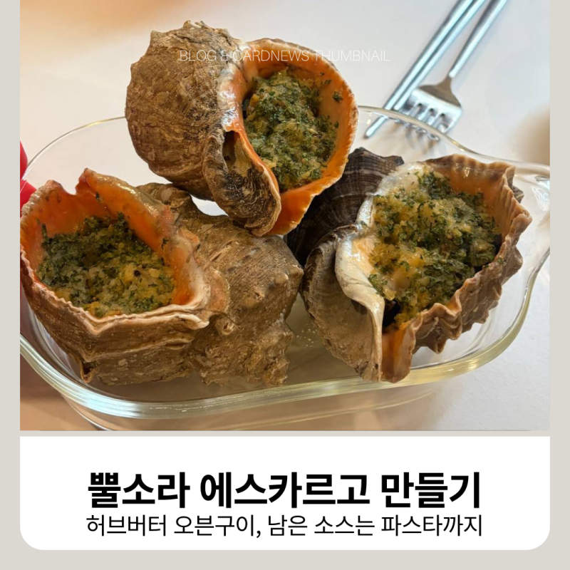 뿔소라 에스카르고 만들기 — 코스트코 제철 뿔소라로 허브버터 오븐구이, 남은 소스는 파스....
