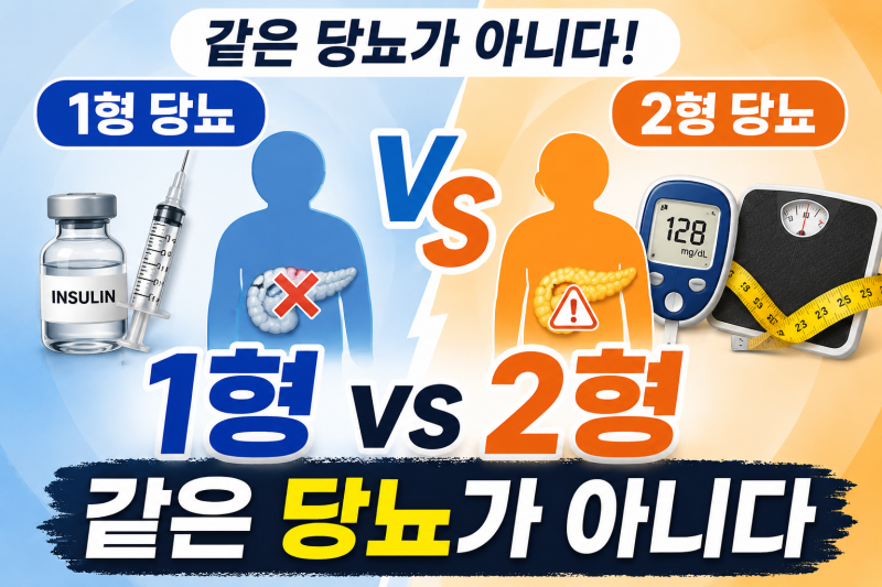 같은 당뇨인 줄 알았는데… 1형과 2형, 이렇게 달랐다