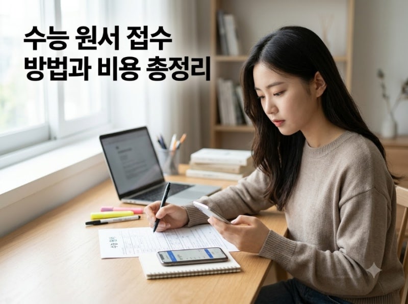 수능원서접수 기간부터 온라인 사전입력 방법 및 수수료 비용 총정리