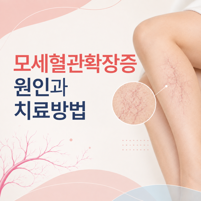 다리 실핏줄, 하지정맥류일까요? 모세혈관확장증 원인과 치료방법