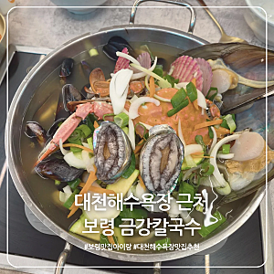 대천해수욕장 맛집 금강칼국수｜산더미해물칼국수에 반한 보령머드축제 맛집