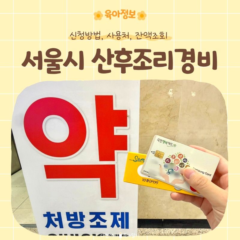 서울시 산후조리경비 지원금 | 신청방법 사용처 총정리 (산후조리사, 약국, 병원)
