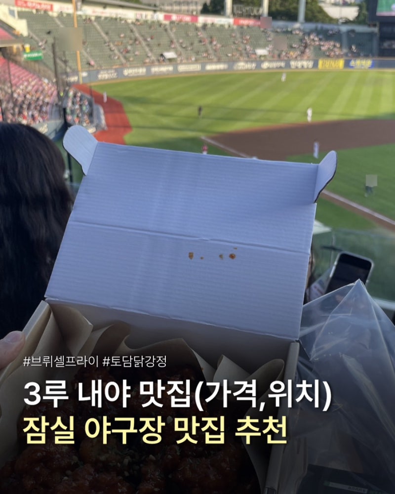 잠실야구장 먹거리 추천 및 3루 내야 배달 지도 (가격, 가방 반입 규정)