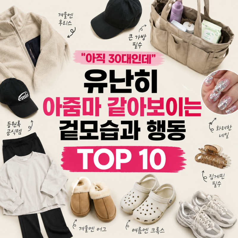 아직 30대인데 유난히 더 아줌마 같아보이는 겉모습과 행동 TOP10