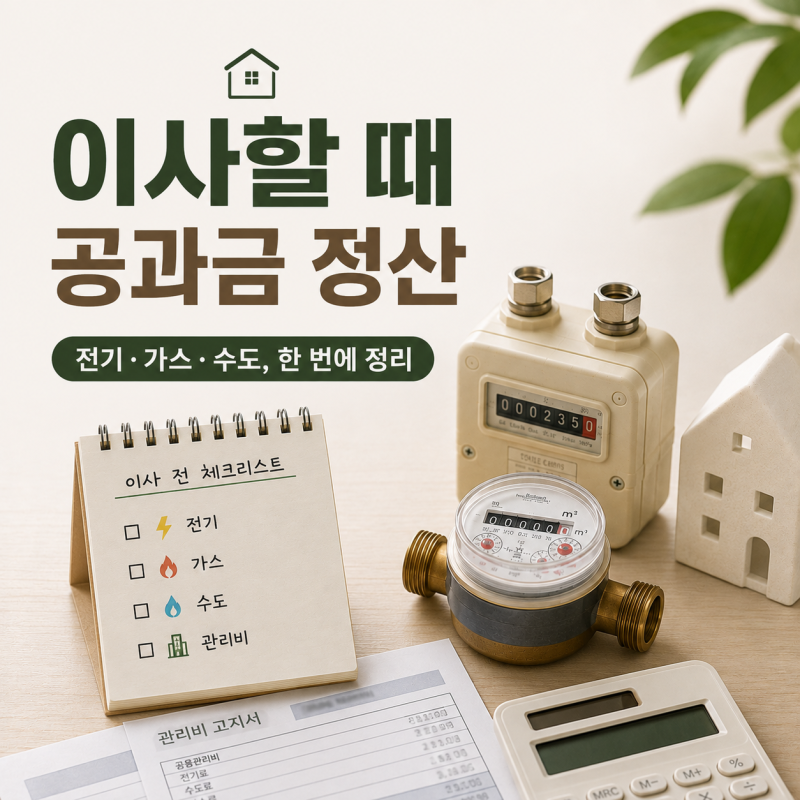 이사할 때 전기·가스·수도 요금 정산하는 법｜관리비 포함 여부까지 총정리