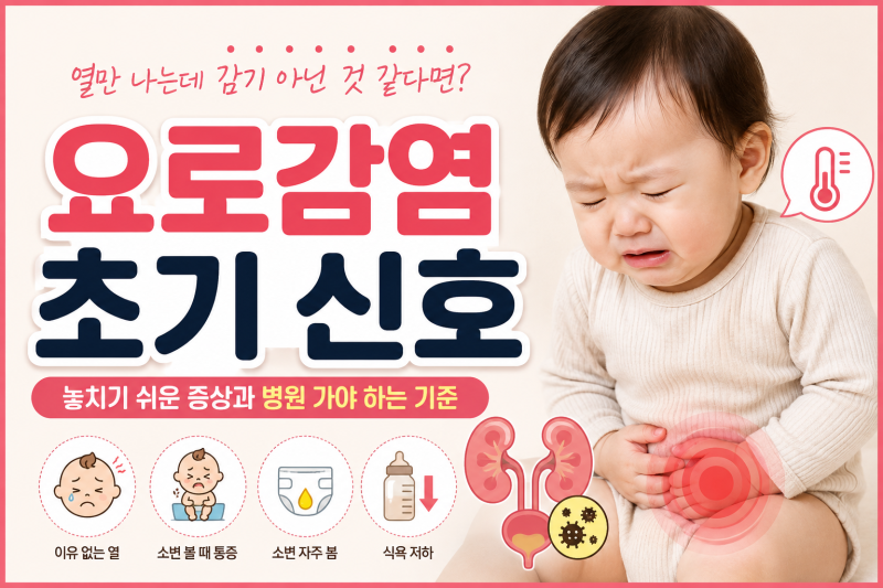 아기 요로감염 초기 신호 총정리｜열만 나도 의심해야 하는 이유와 병원 가야 하는 기준