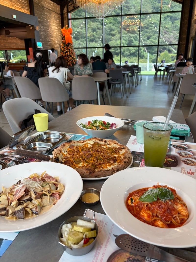 원주기업도시맛집 오크밸리 뮤지엄산 근처 화덕피자와 파스타가 맛있는 원주무튼