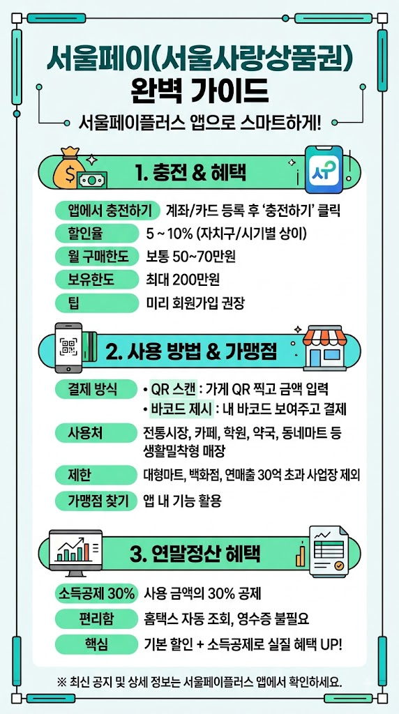 서울페이 충전 사용법부터 연말정산 소득공제까지 총정리