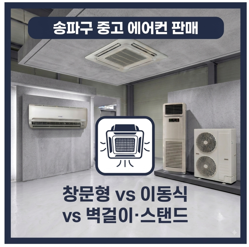 [전월세 필독] 에어컨 타공 불가라면? 창문형 vs 이동식 vs 벽걸이·스탠드 장단점 완벽 비교