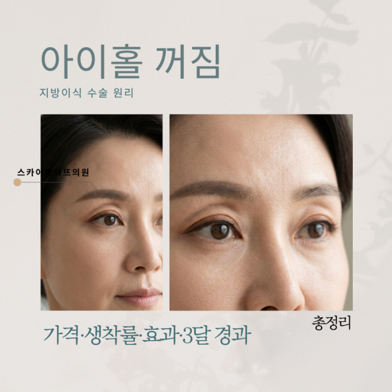 아이홀 꺼짐, 지방이식 수술 원리·가격·생착률·효과·3달 경과 총정리