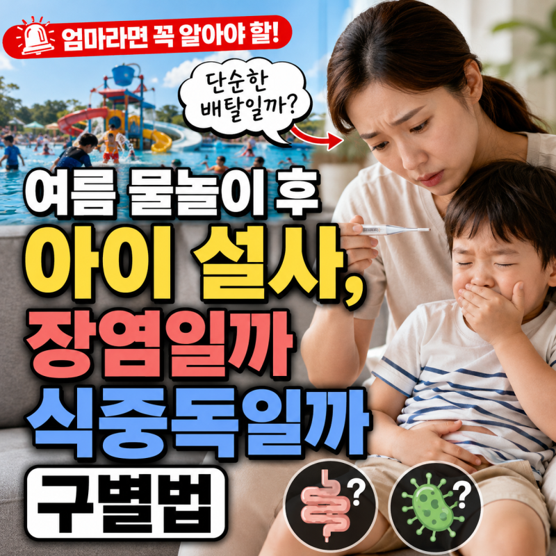 여름 물놀이 후 아이 설사, 장염일까? 식중독일까? 구별법
