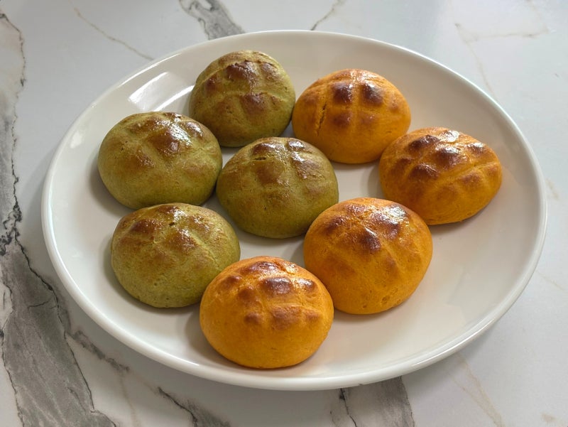 스콘 만들기&홈베이킹ㅣ남아있는 아몬드 가루를 활용한 황치즈스콘&말차스콘 만들기!! (NO버....