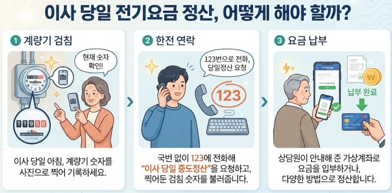 ⚡이사 당일 전기요금 정산, 어떻게 해야 할까?