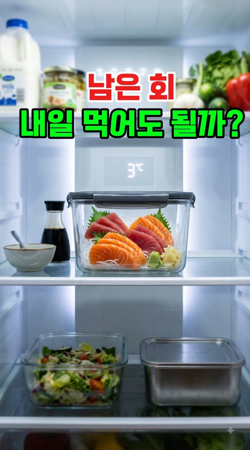 남은 회 냉장보관, 다음 날 먹어도 될까? 보관 시간과 버려야 할 기준