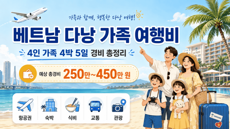 베트남 다낭 가족 여행비 얼마 들까?｜4인 가족 4박 5일 경비 총정리
