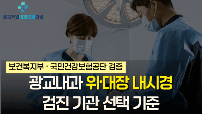 [광교내과] 위·대장 내시경 검진 기관 선택 기준, 국가검진 5개 부문 최우수가 중요한 이유