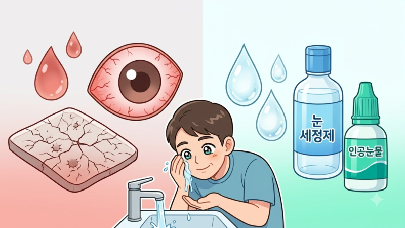 여름철 물놀이 후 아폴로 눈병 완벽 예방! 안구건조증 방지 세안법 5가지