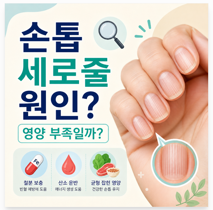 손톱 세로줄 원인은 영양 부족? 어떤 영양제를 먹어야 할까