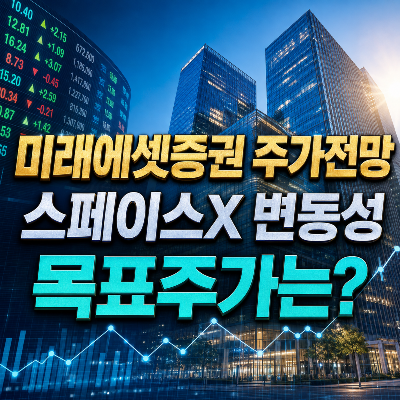미래에셋증권 주가전망, 스페이스X 변동성 이후 목표주가는? 살까, 팔까, 보유할까?[37편]