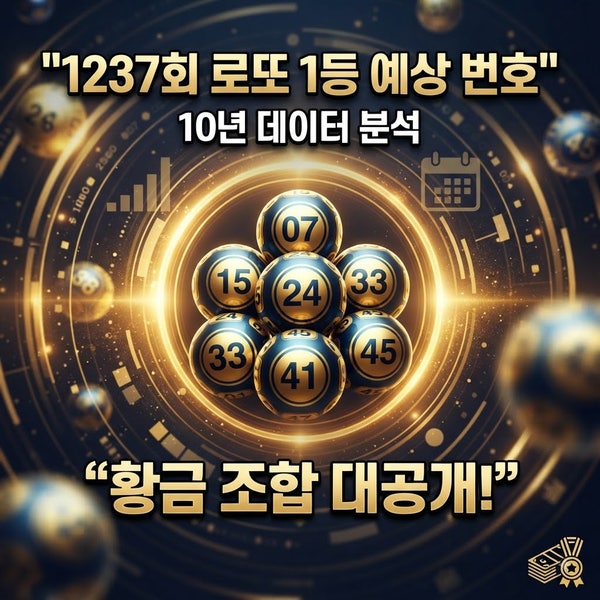 <b>1237회 로또</b> 1등 <b>당첨 번호</b>? 10년 데이터로 분석한 '황금 조합' 대공개!