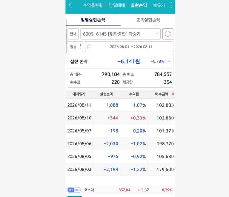 2026년 8월 11일 화요일 복기노트