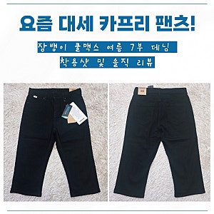 요즘 대세 패션 아이템 카프리 팬츠! 잠뱅이 쿨맥스 여름 7부 데님 착용샷 및 솔직 리뷰