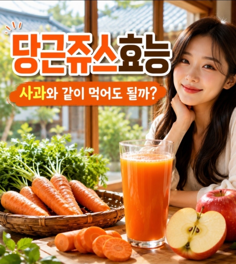 당근쥬스효능 7가지, 사과와 같이 먹어도 될까? 먹는법과 주의점