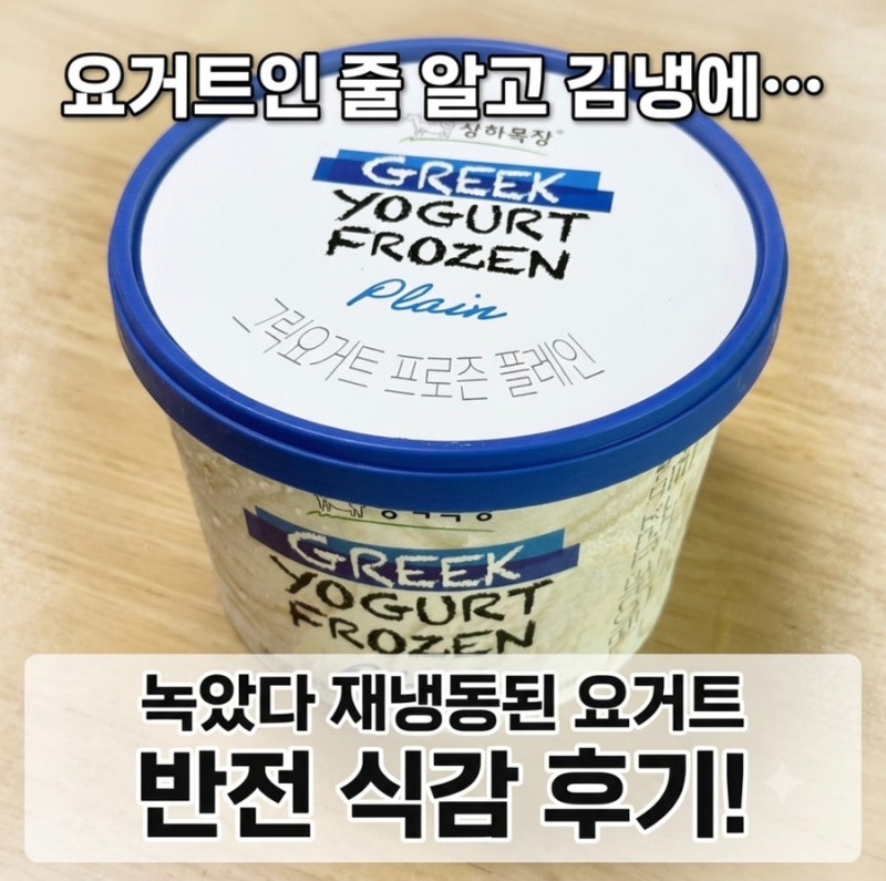 코스트코 상하목장 그릭요거트 프로즌 녹았다면 다시 얼려 먹어도 될까