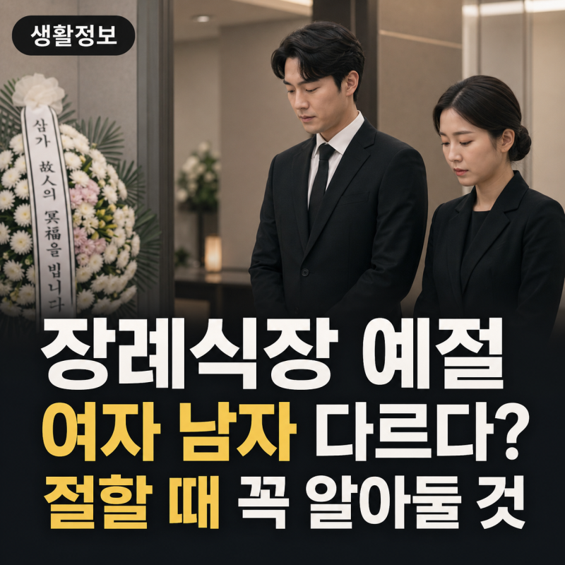 장례식장 예절 조문하는법 여자 남자 처음이라면 꼭 보세요!