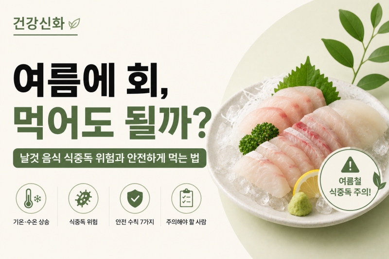 여름에 회 먹어도 될까? 날것 음식 식중독·비브리오패혈증 위험과 안전하게 먹는 법