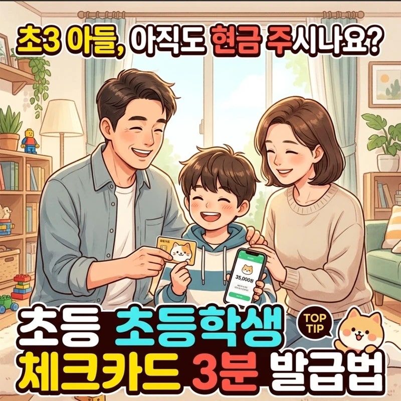 초3 아들 용돈, 아직도 꼬깃꼬깃 현금 주시나요? 2026 초등학생 체크카드 완벽 가이드
