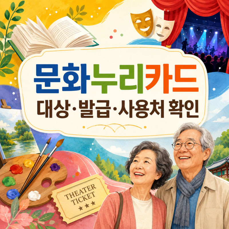 문화누리카드 발급방법, 대상 확인부터 사용처 조회까지