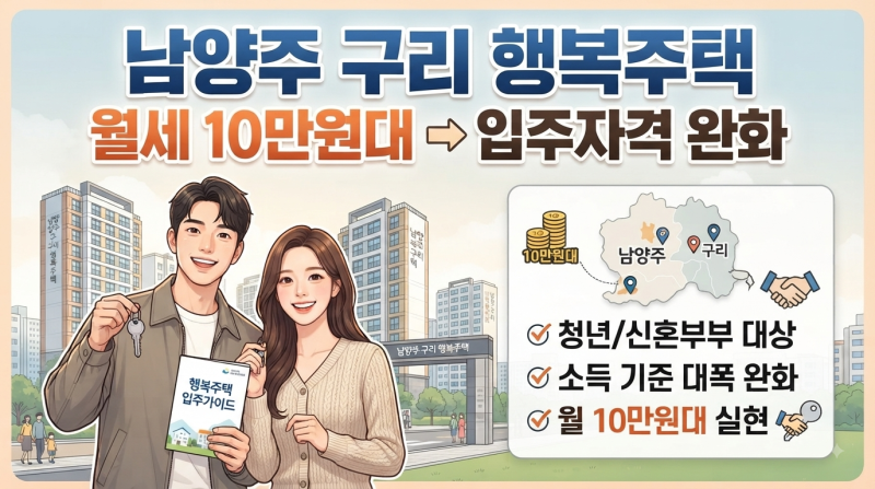 남양주 구리 행복주택 월세 10만원대 입주자격 완화