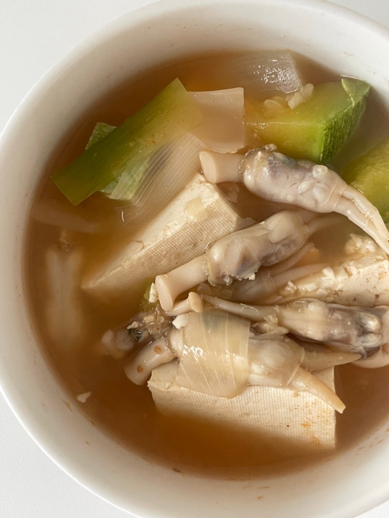 맛조개 된장찌개 레시피 맛조개 삶는 시간