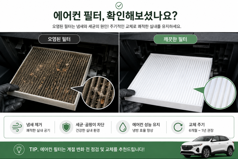 여름철 자동차 냄새 원인과 제거 방법｜에어컨·시트·매트 관리법