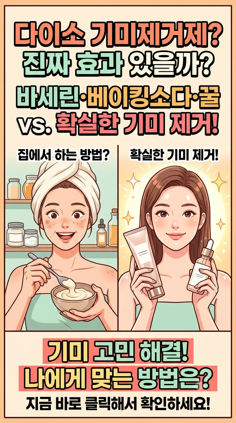 다이소 기미제거제 효과 있을까? 바세린·베이킹소다·꿀 조합부터 확실한 기미 제거 방법까....